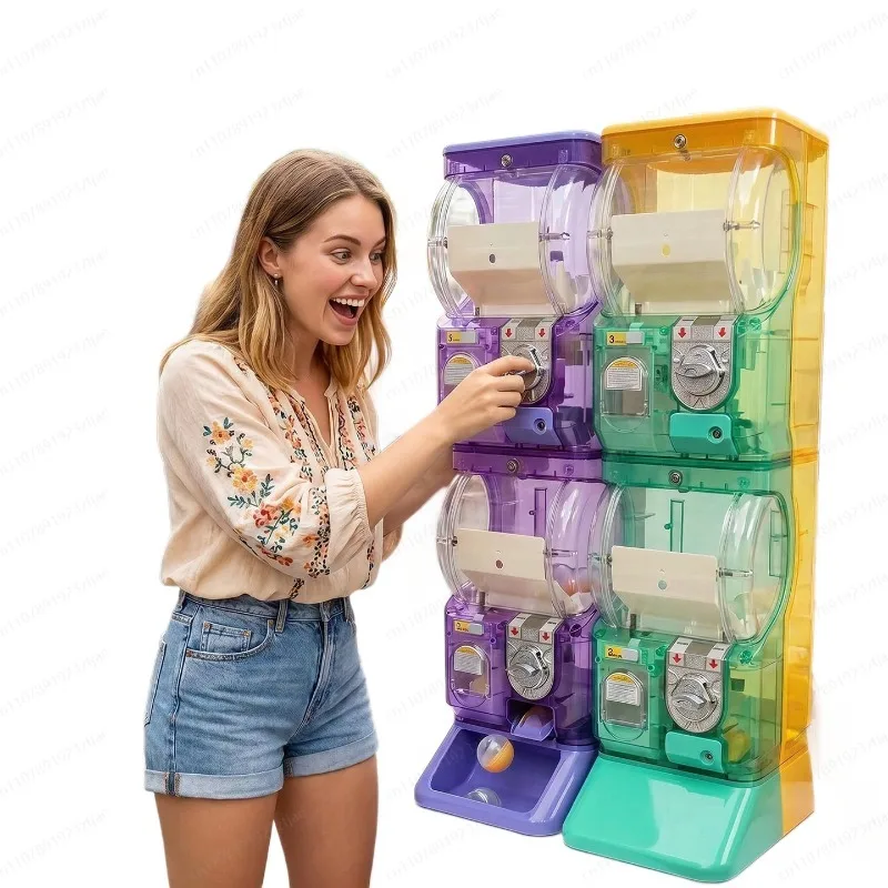Arcade Vending & Laundry - Transparent White Two Tier Gashapon Machine,