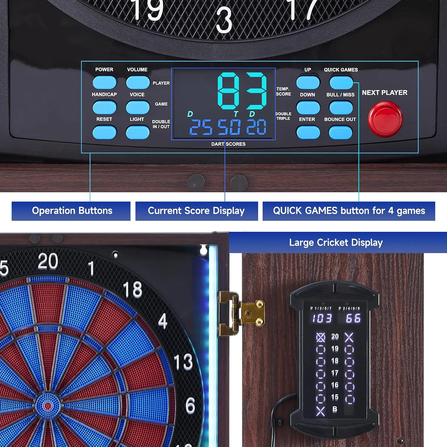 Electronic Dartboard Cabinet S - Electronic Dartboard Cabinet recension och pris
