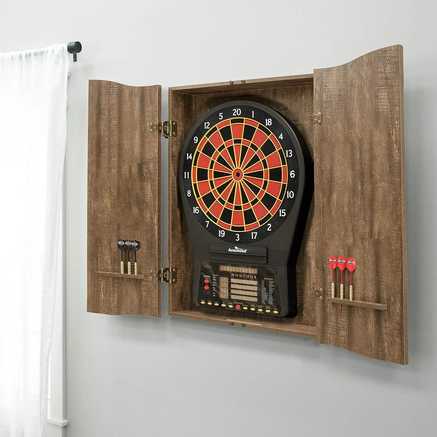 BestsellerMI Sports Brown Cric - Electronic Dartboard Cabinet recension och pris