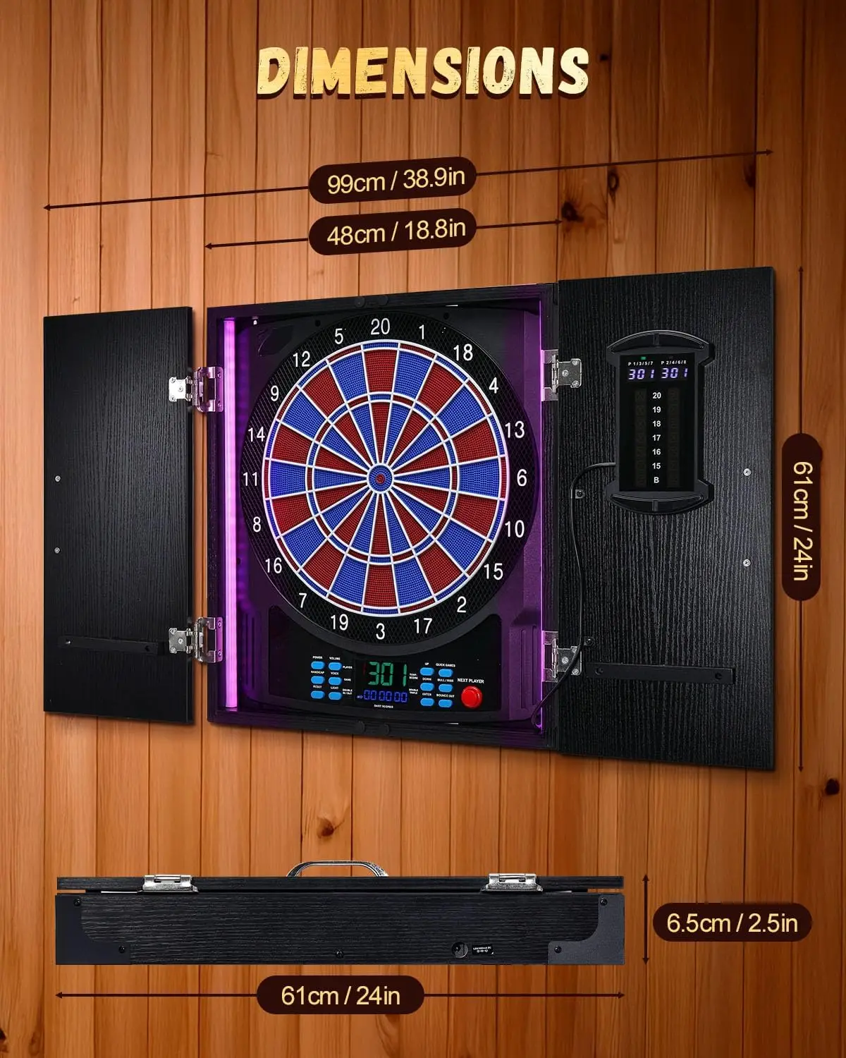 Electronic Dart Board, Electri - Electronic Dartboard Cabinet recension och pris