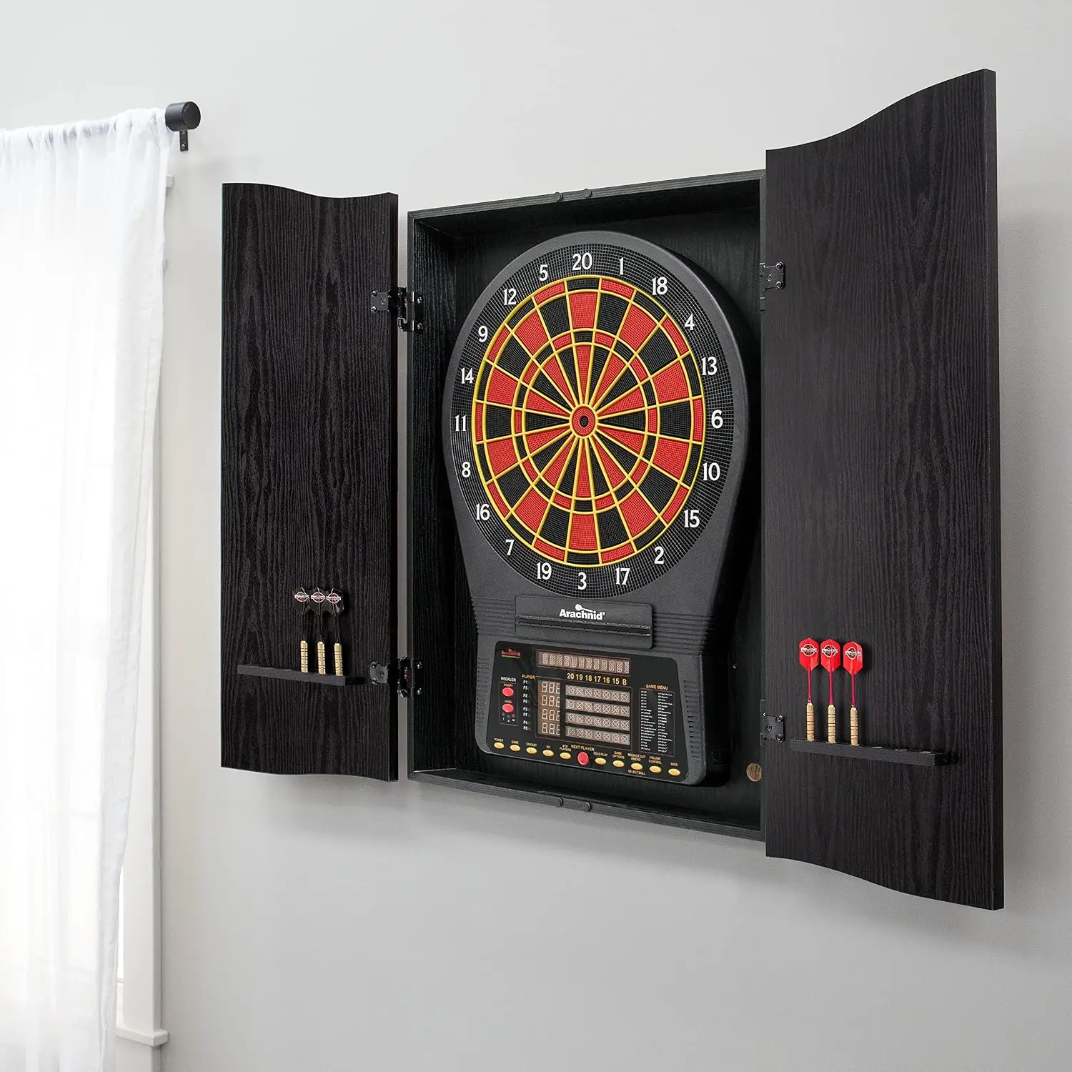 Black CricketPro Dartboard Cab - Electronic Dartboard Cabinet recension och pris