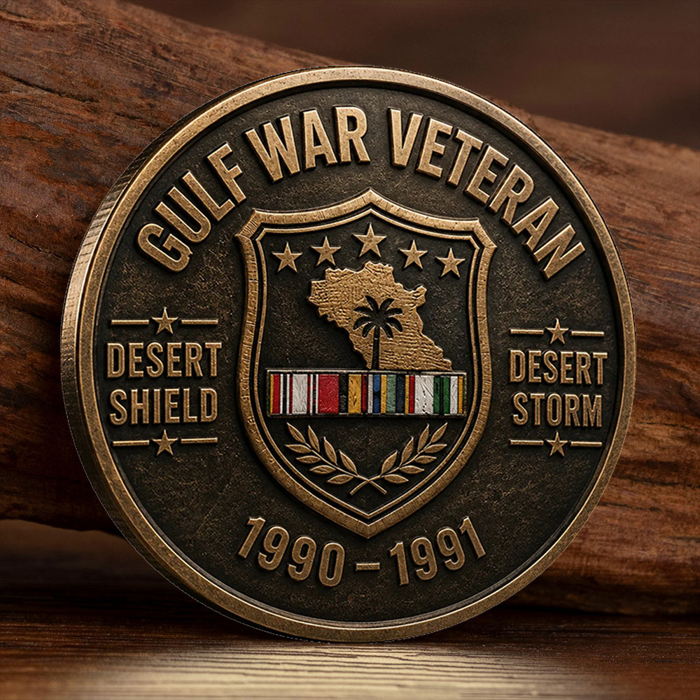 Desert Shield Desert Storm Gul - Token Coin Mechanism recension och pris