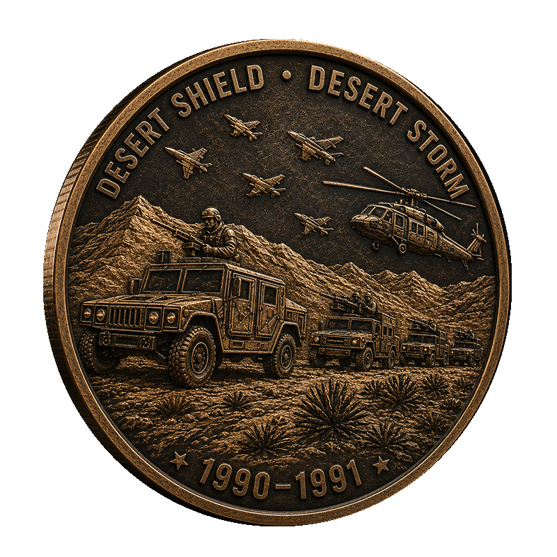 Desert Shield Desert Storm Gul - Token Coin Mechanism recension och pris